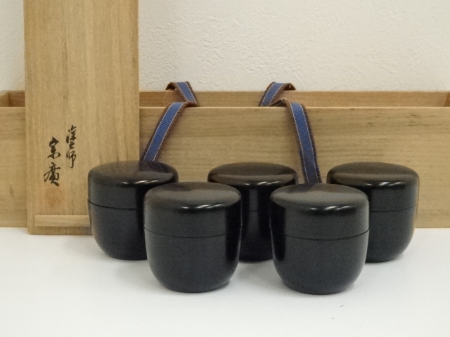 茶道具 鵬雲斎好 寿輪棗 道場宗廣 共箱 漆器 漆芸 薄茶器 茶会